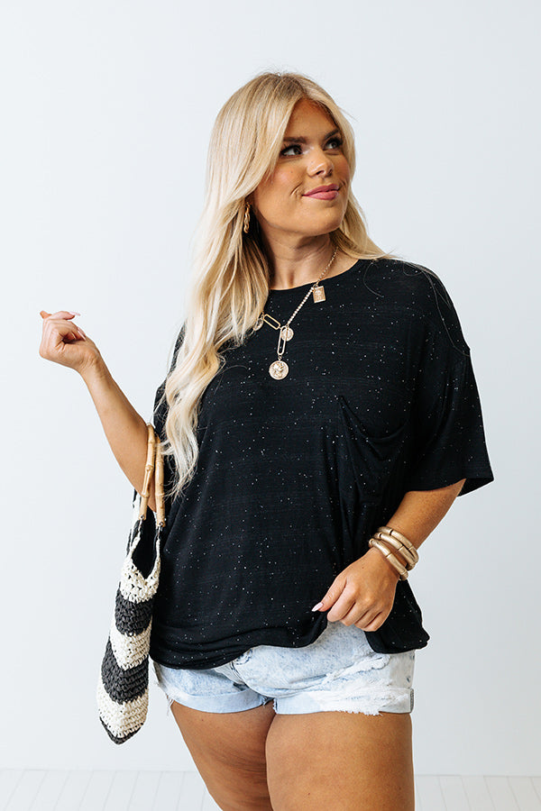 Fun And Done Shift Tee In Black Curves-Beginning Fashion