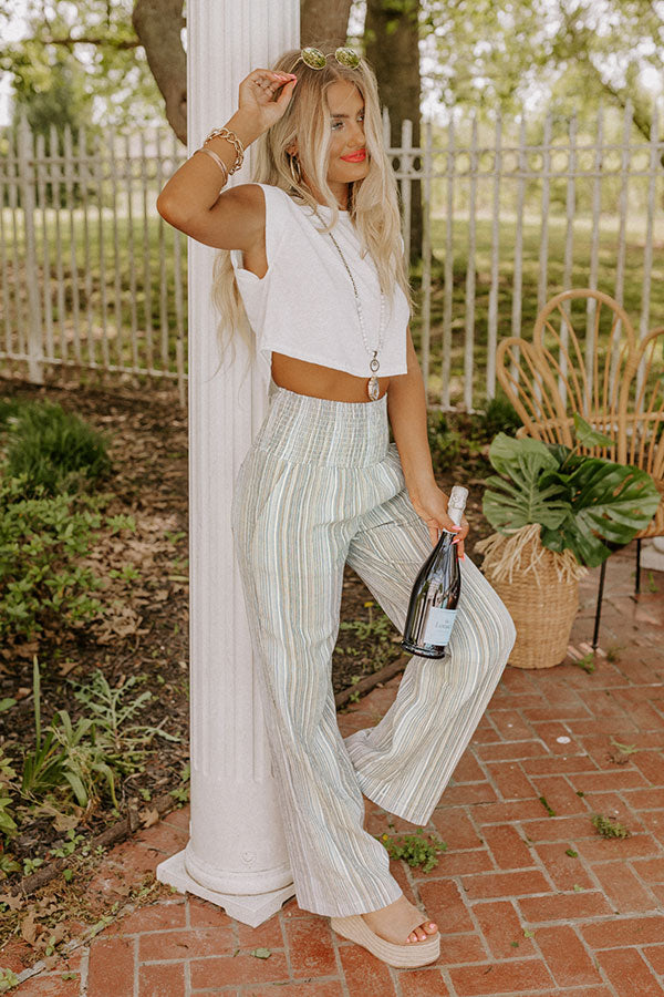 Beyond The Pier Stripe Pants-Beginning Fashion