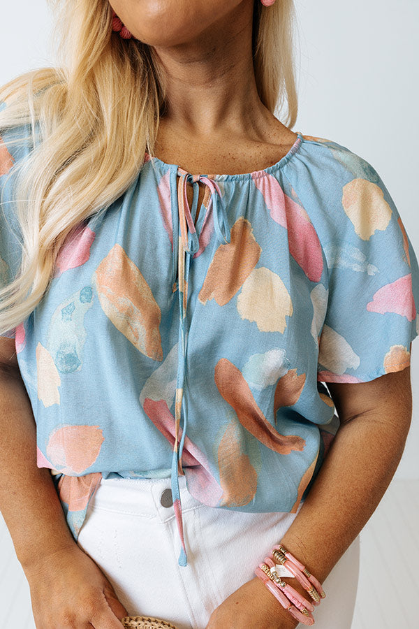 Getting Cuter Shift Top In Sky Blue Curves-Beginning Fashion
