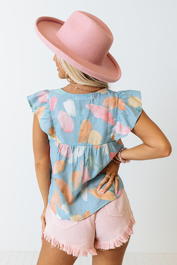 Fun On Repeat Shift Top In Sky Blue-Beginning Fashion