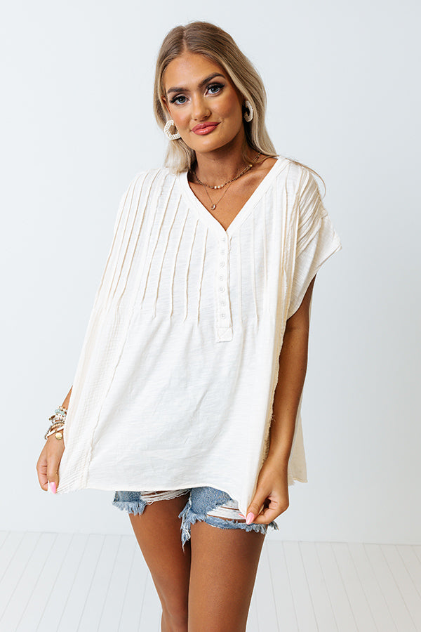 Getting Comfortable Shift Top In Cream-Beginning Fashion