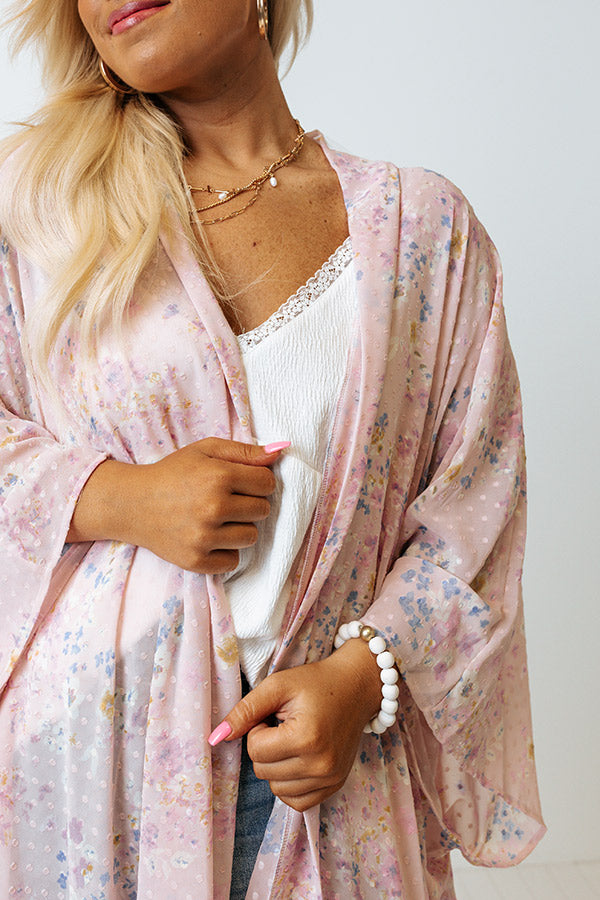 Bay Breeze Beauty Floral Overlay In Blush Curves-Beginning Fashion