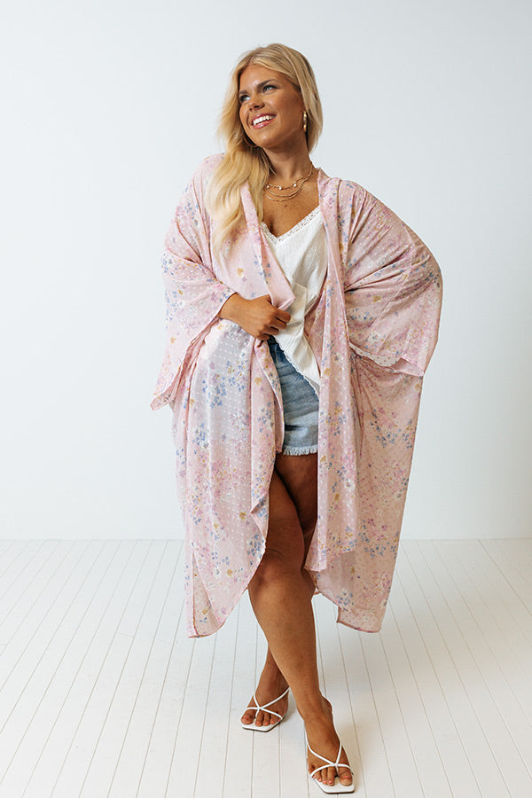 Bay Breeze Beauty Floral Overlay In Blush Curves-Beginning Fashion