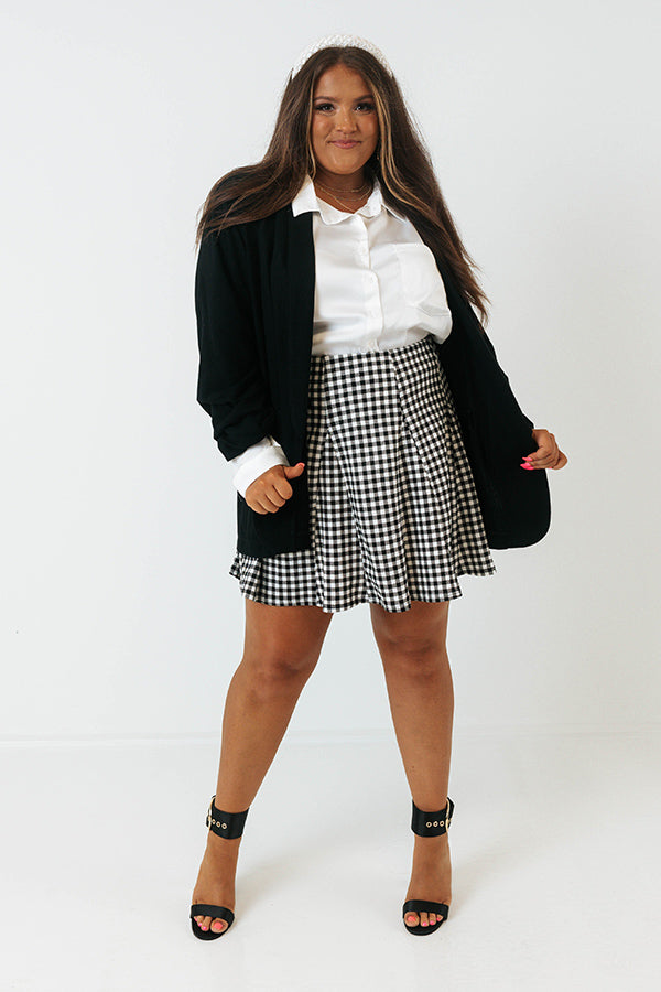 Good For The Plot Linen Blend Blazer In Black Curves-Beginning Fashion