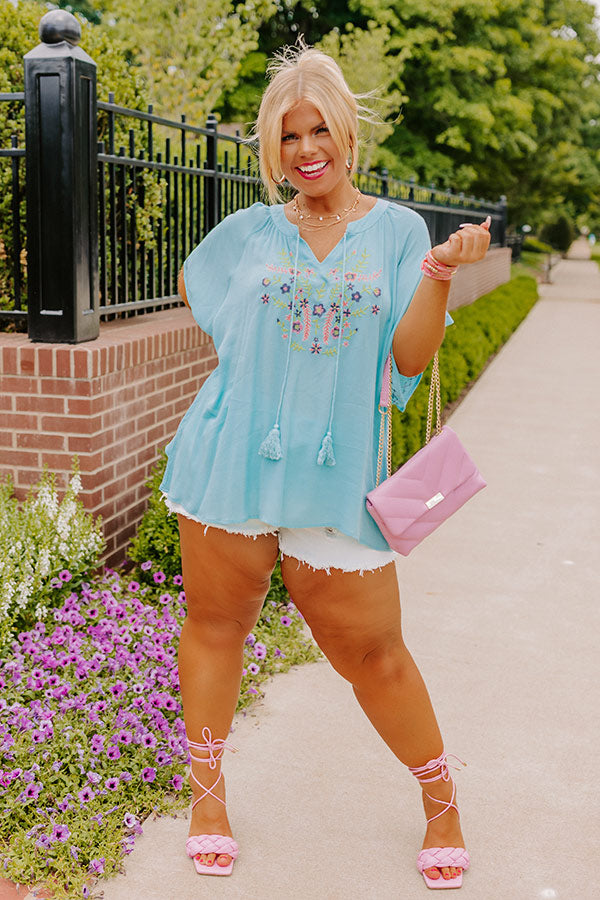 Closest To Me Embroidered Shift Top Curves-Beginning Fashion