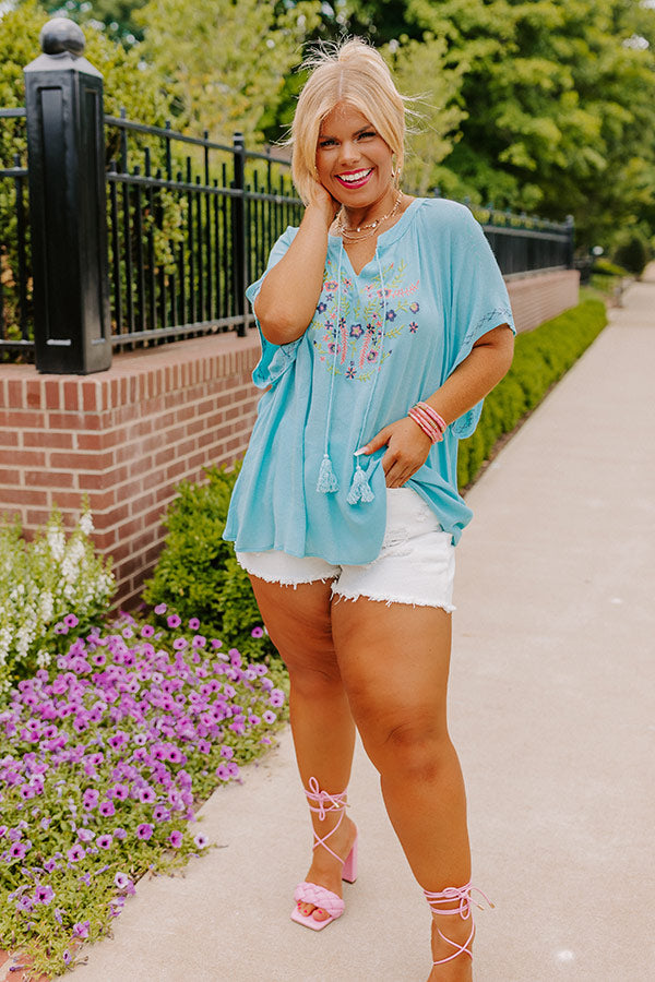 Closest To Me Embroidered Shift Top Curves-Beginning Fashion