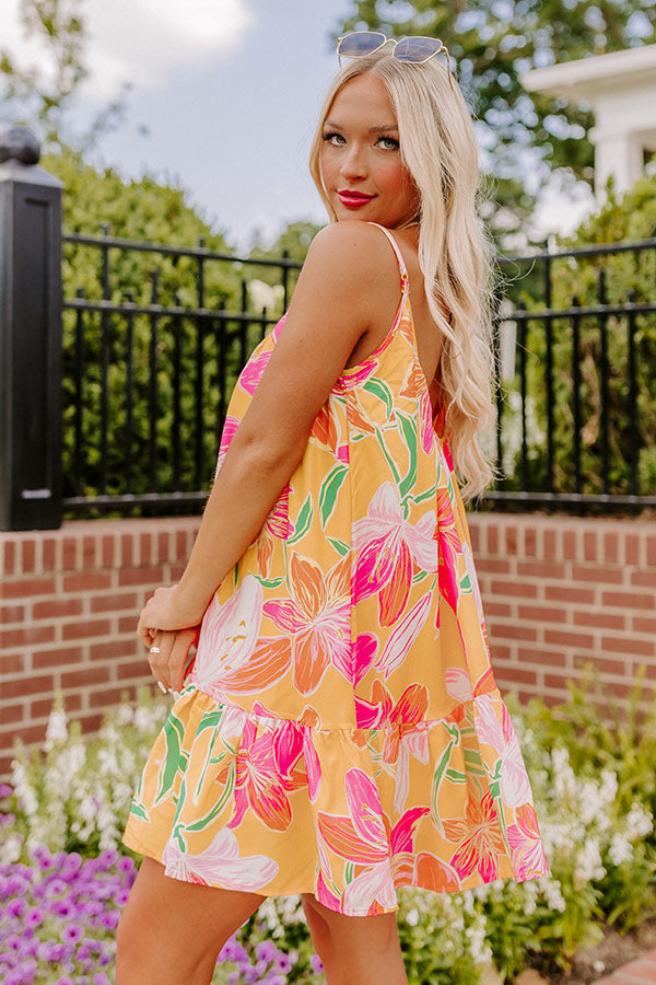 Beach Tripping Floral Shift Dress-Beginning Fashion