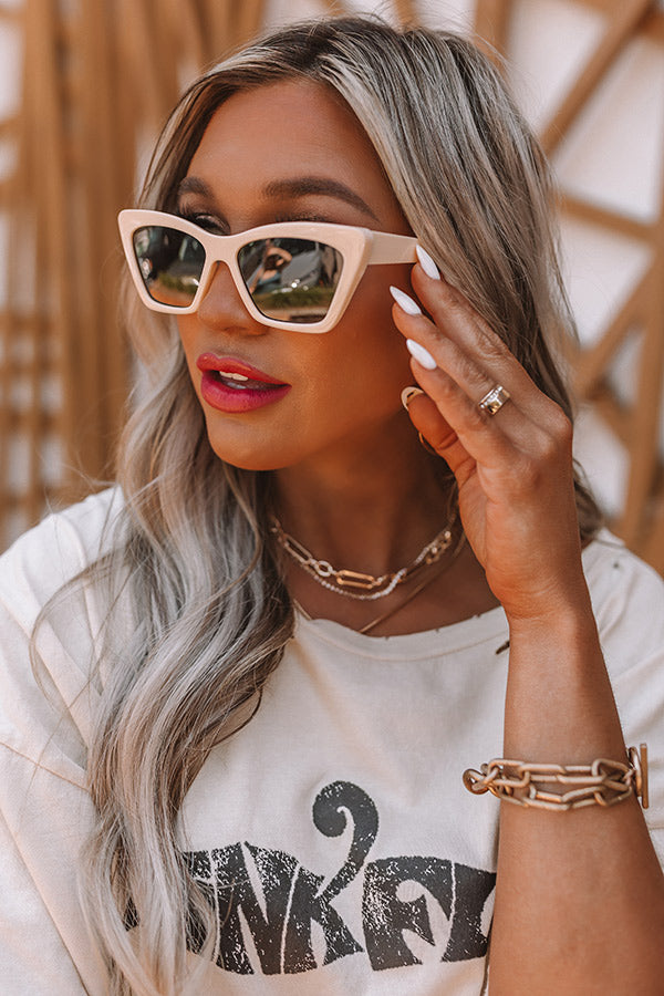 Beach Tripping Sunnies In Cream-Beginning Fashion