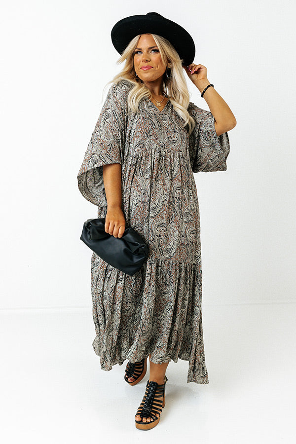 Backstage Beauty Maxi in Pear Curves-Beginning Fashion