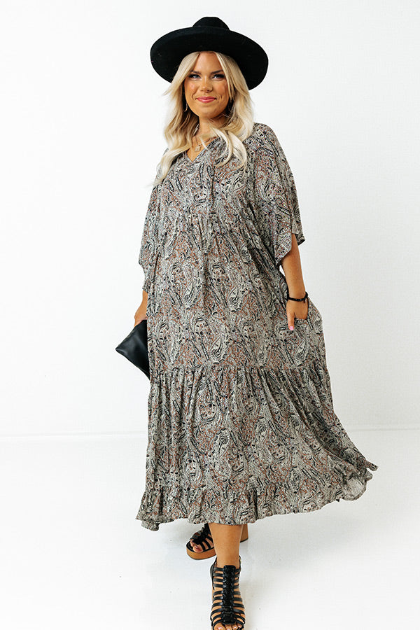 Backstage Beauty Maxi in Pear Curves-Beginning Fashion