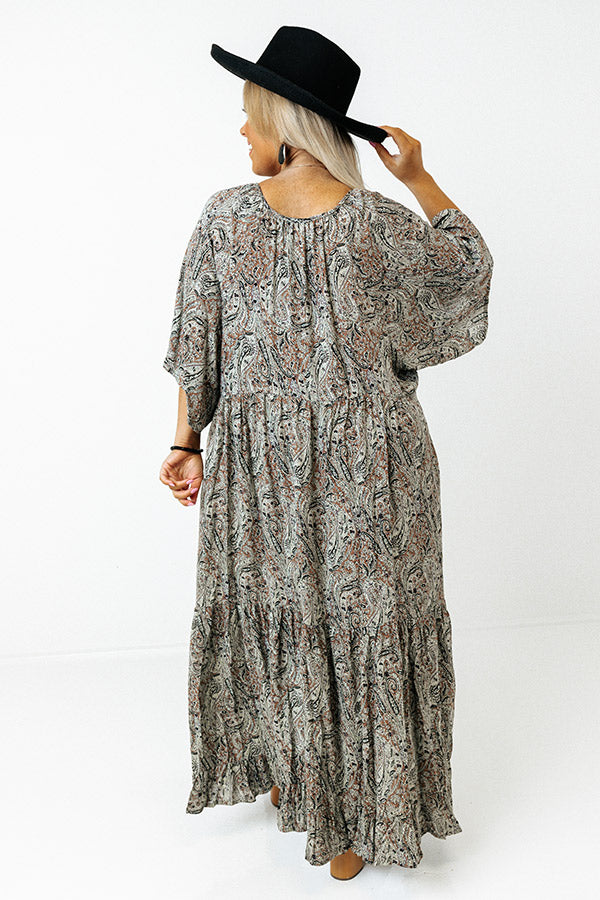 Backstage Beauty Maxi in Pear Curves-Beginning Fashion