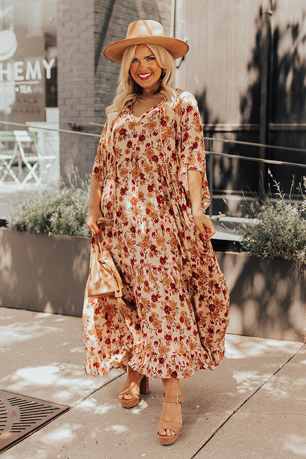 Backstage Beauty Maxi in Peach Curves-Beginning Fashion