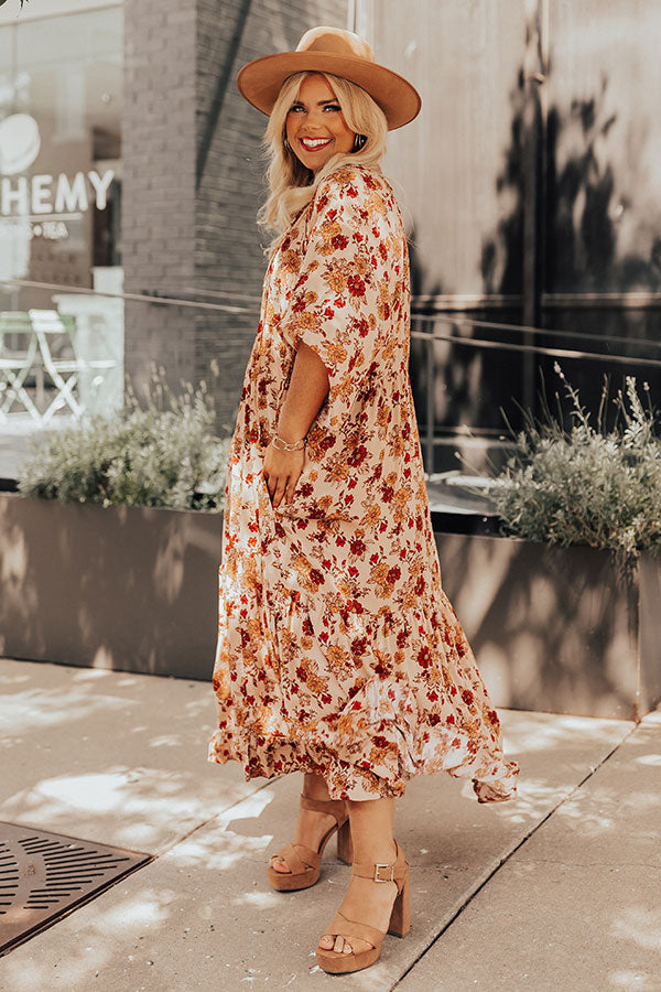 Backstage Beauty Maxi in Peach Curves-Beginning Fashion