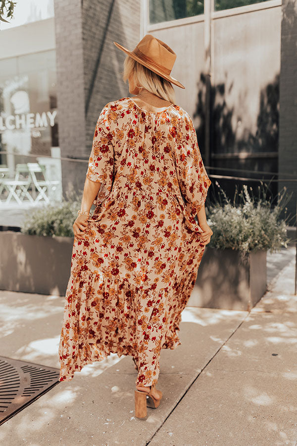 Backstage Beauty Maxi in Peach Curves-Beginning Fashion