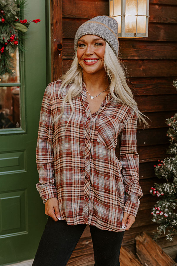Gather Around The Fire Plaid Button Up-Beginning Fashion