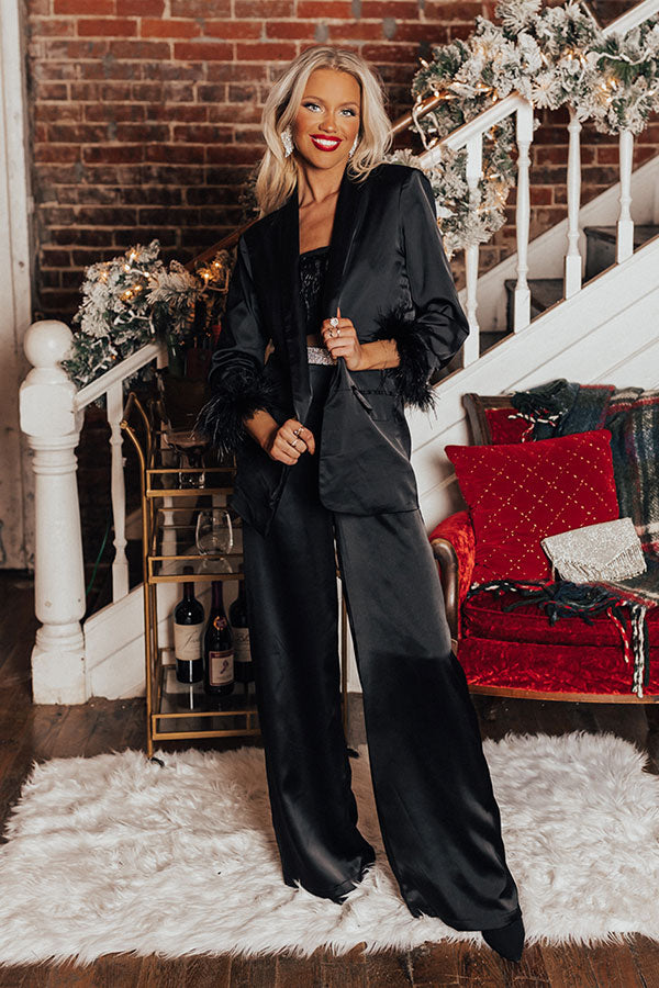 Book It Satin Blazer-Beginning Fashion