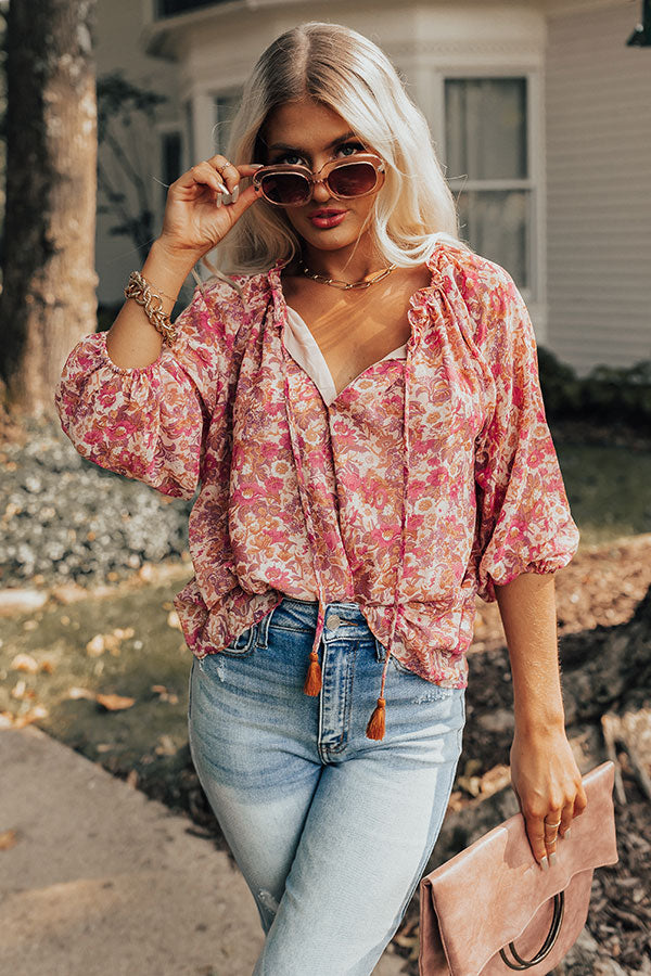 Blissful Mindset Shift Top-Beginning Fashion