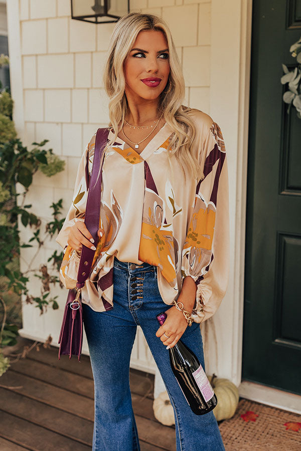 Chardonnay And Candlelight Satin Top-Beginning Fashion