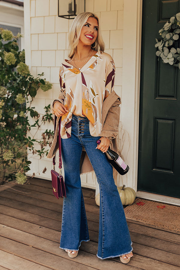 Chardonnay And Candlelight Satin Top-Beginning Fashion