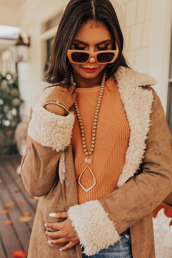 Chance To Charm Necklace In Light Mocha-Beginning Fashion