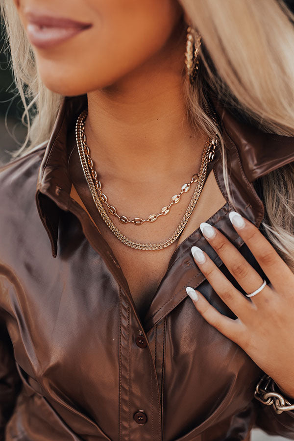 Dinner And Drinks Layered Necklace-Beginning Fashion