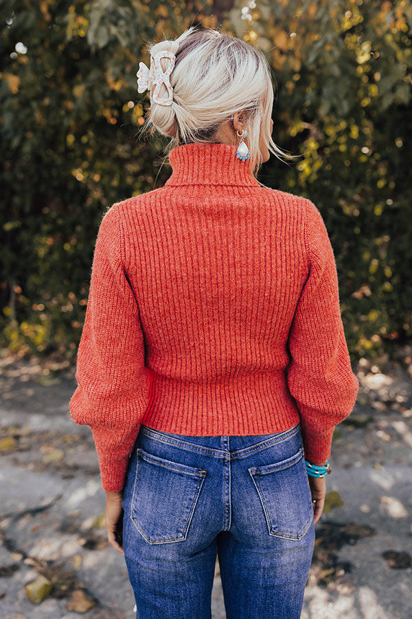 Cozy Paradise Cut Out Sweater in Scarlet-Beginning Fashion