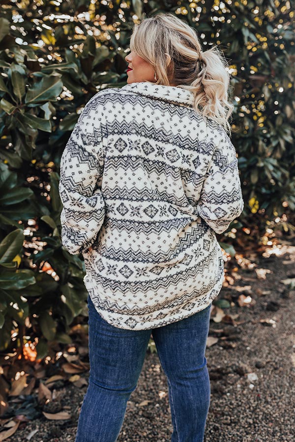 Bring The Cocoa Sherpa Pullover Curves-Beginning Fashion