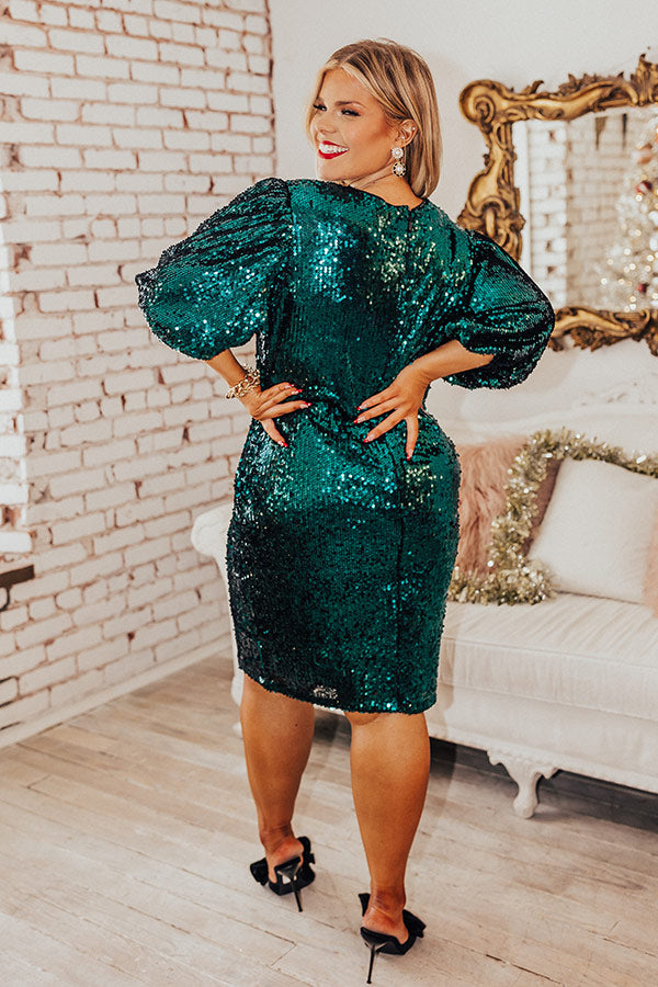 Broadway Lights Sequin Dress Curves-Beginning Fashion