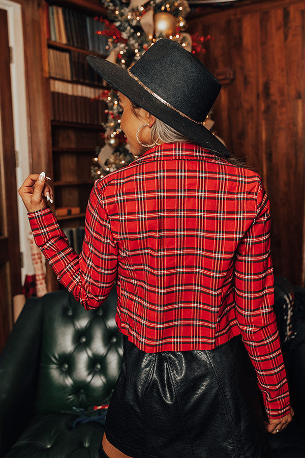 Endless Cheer Plaid Blazer-Beginning Fashion