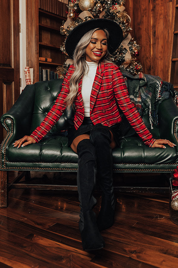 Endless Cheer Plaid Blazer-Beginning Fashion