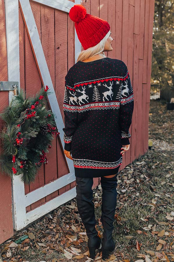 Cocoa Bomb Sweater Dress-Beginning Fashion