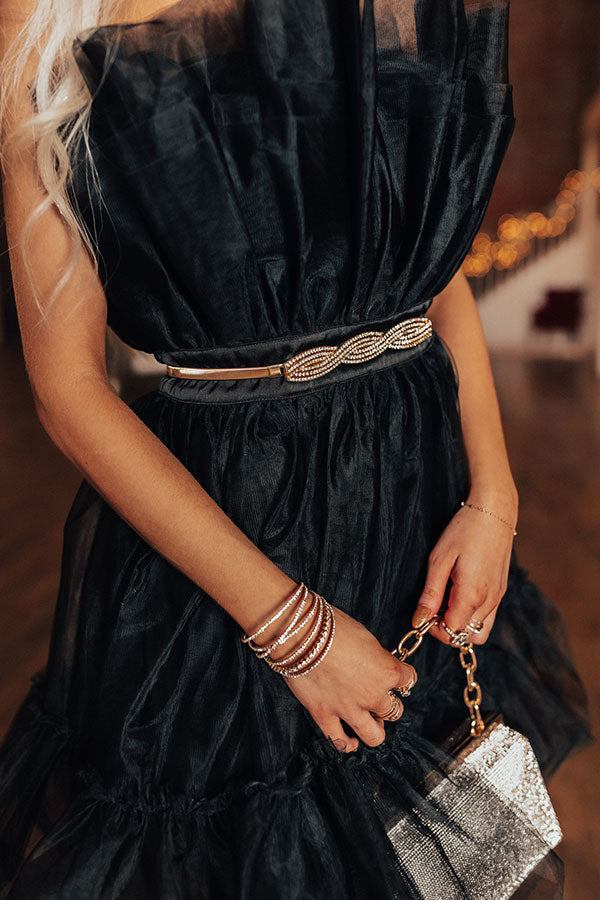 Glittery Confessions Stretch Belt-Beginning Fashion