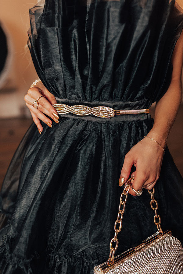 Glittery Confessions Stretch Belt-Beginning Fashion