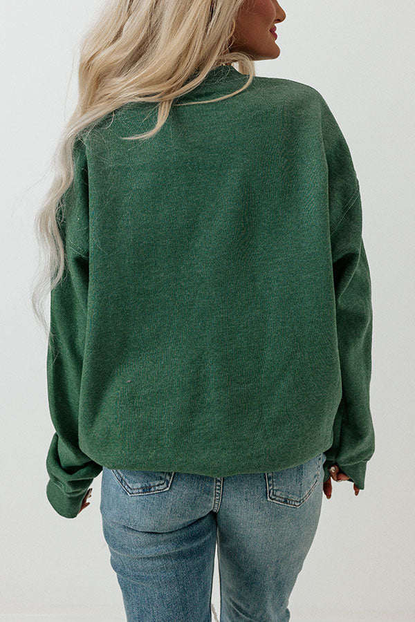 Beverly Hills Graphic Sweatshirt in Hunter Green-Beginning Fashion