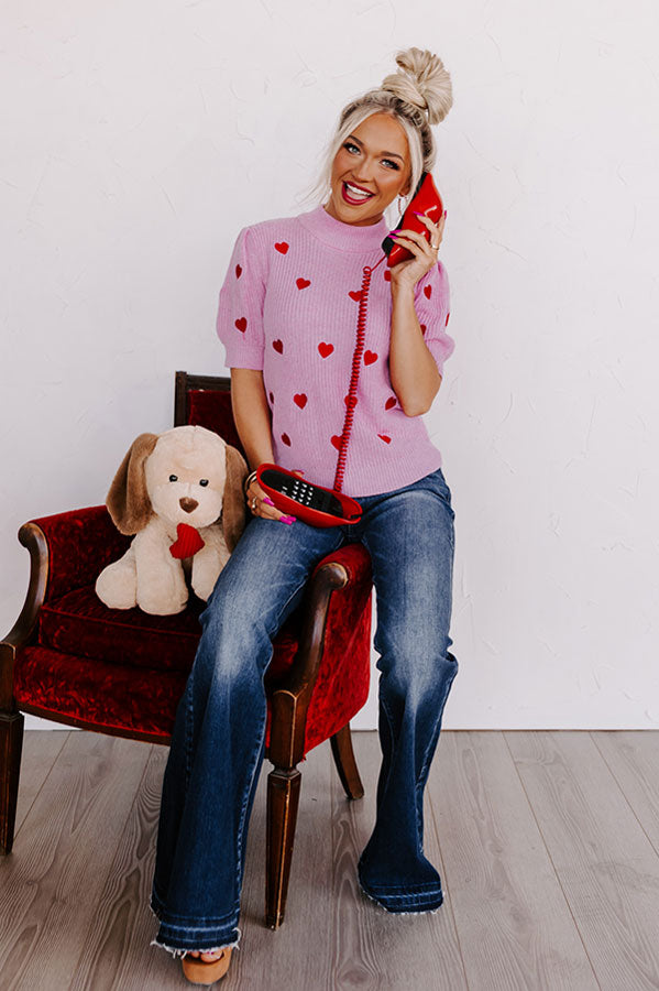 Can't Stop Cupid Embroidered Top-Beginning Fashion