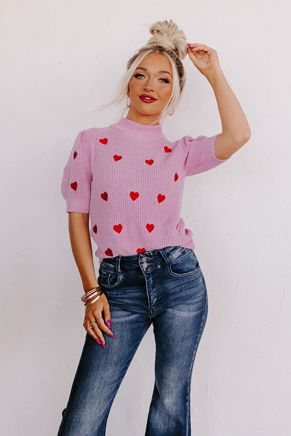 Can't Stop Cupid Embroidered Top-Beginning Fashion