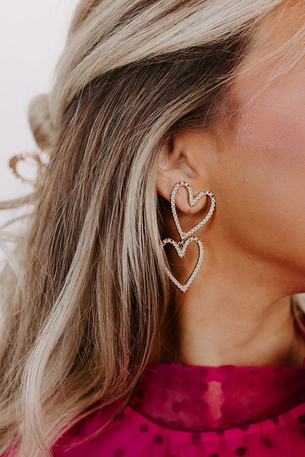 Heart On The Line Earrings in Pearl-Beginning Fashion