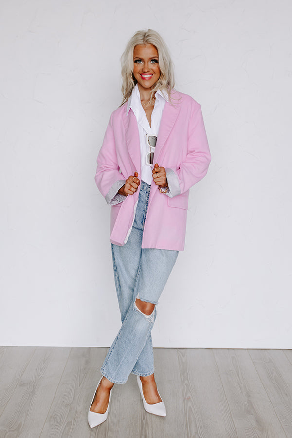 Expect First Class Linen-Blend Blazer-Beginning Fashion