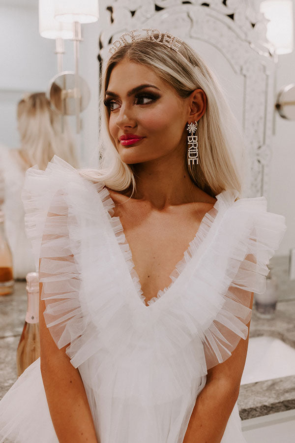 Bride To Be Rhinestone Headband In Gold-Beginning Fashion