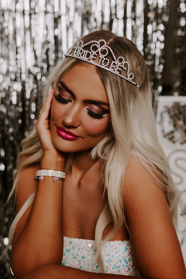 Bride To Be Rhinestone Tiara-Beginning Fashion