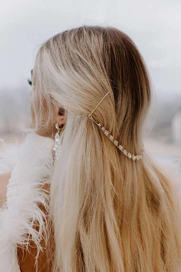 Boasting Over Bubbly Rhinestone Hair Piece-Beginning Fashion