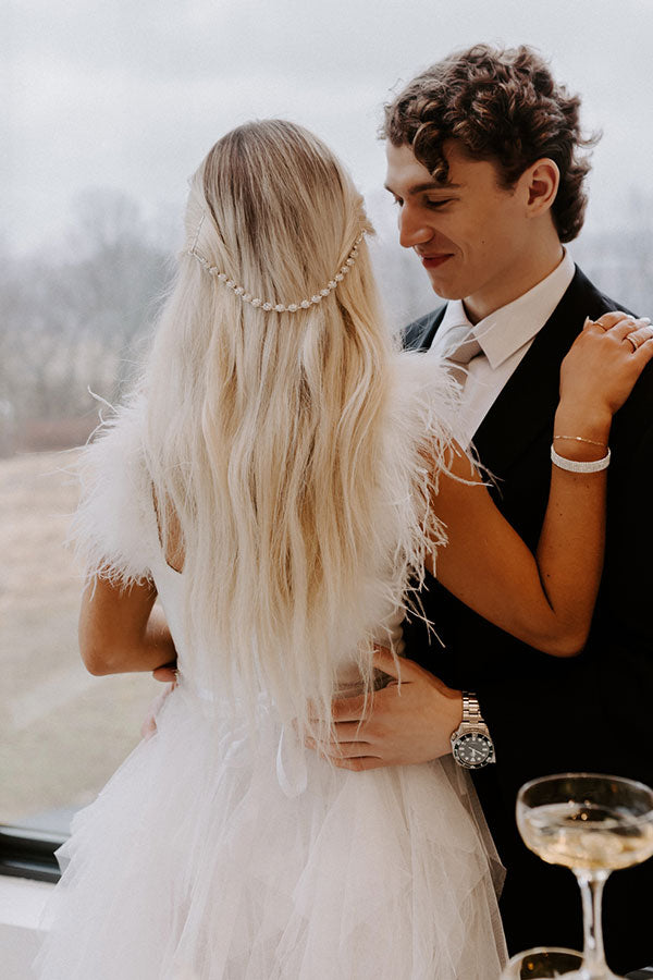 Boasting Over Bubbly Rhinestone Hair Piece-Beginning Fashion
