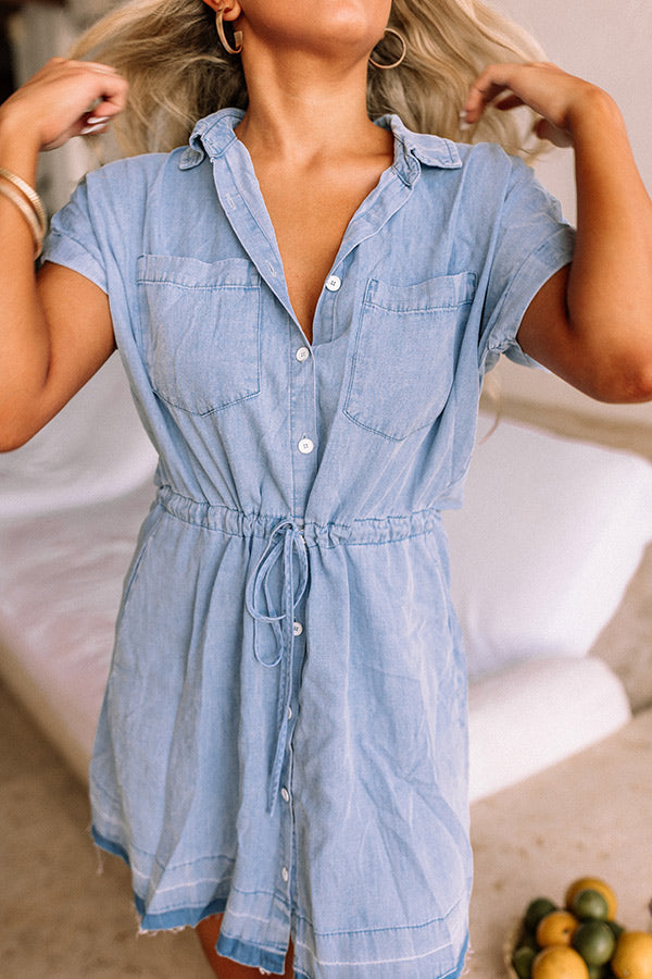 Bali Beach Party Chambray Dress-Beginning Fashion