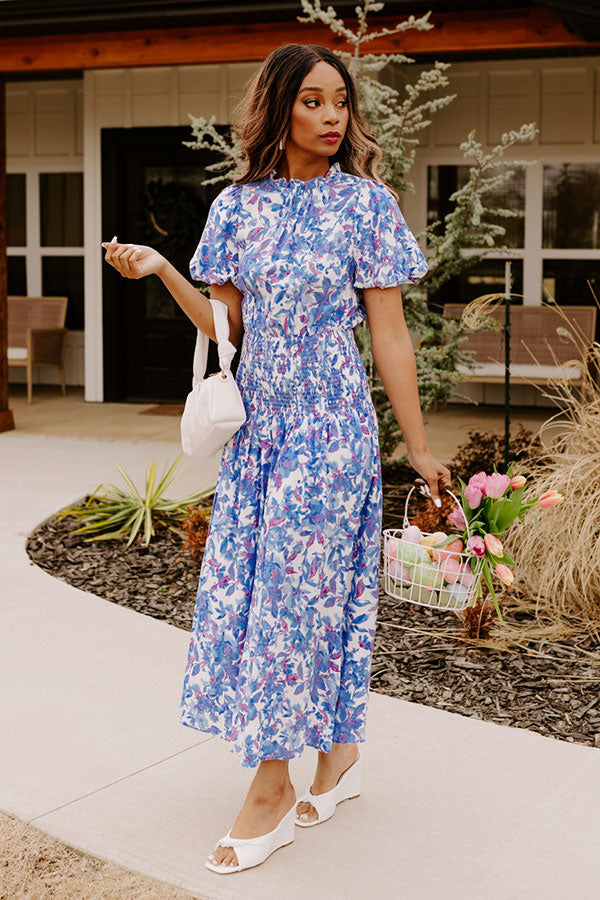 Barcelona Nights Midi In Blue-Beginning Fashion