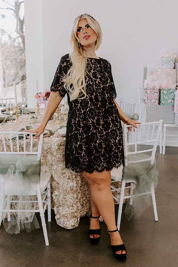 Dearest Memory Lace Dress In Black Curves-Beginning Fashion
