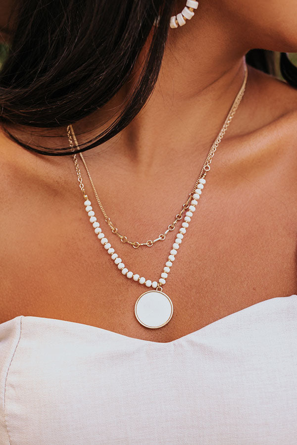 Heavenly Hues Necklace In Cream-Beginning Fashion