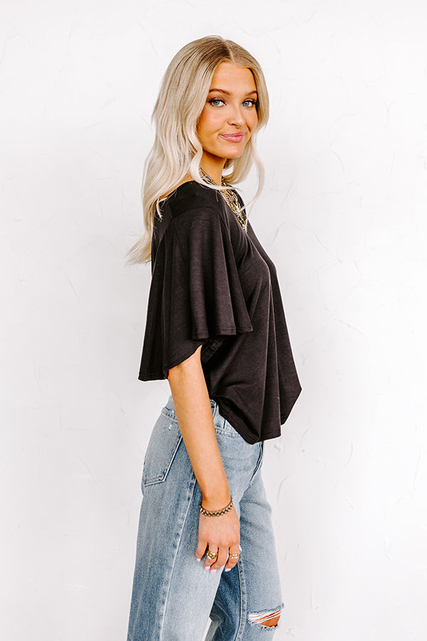 Full Ride Shift Tee In Black-Beginning Fashion
