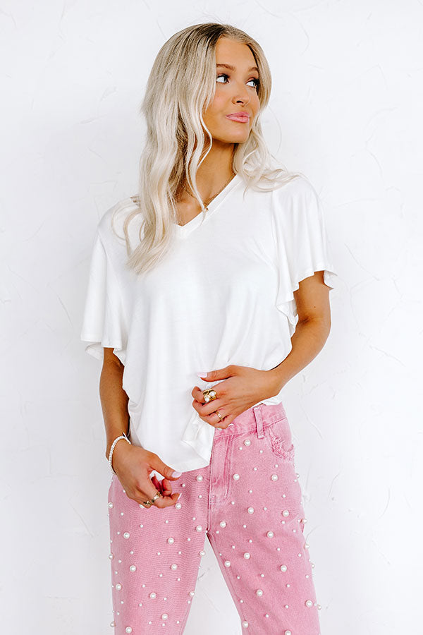 Full Ride Shift Tee In Ivory-Beginning Fashion