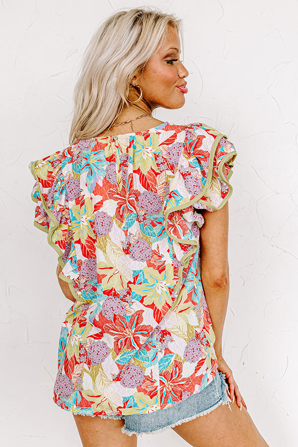 Garden Glory Shift Top In Lime-Beginning Fashion