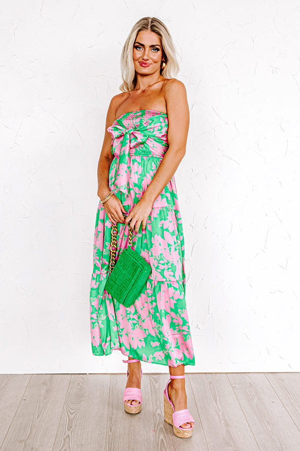Beachfront Bliss Satin Midi-Beginning Fashion